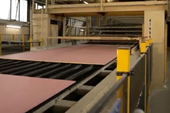 sécheur, ligne de fabrication de plaques de plâtre