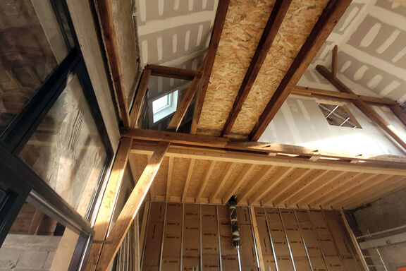 Chantier de rénovation d'une grange - Grussenheim