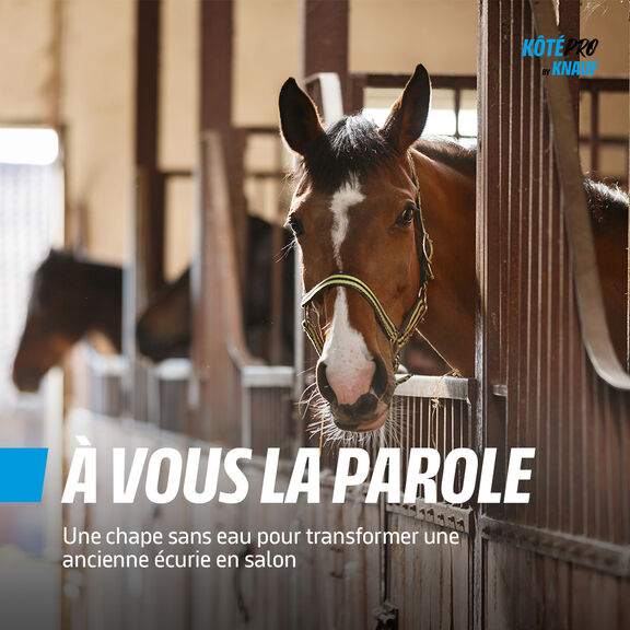 Une chape sans eau pour transformer une ancienne écurie en salon