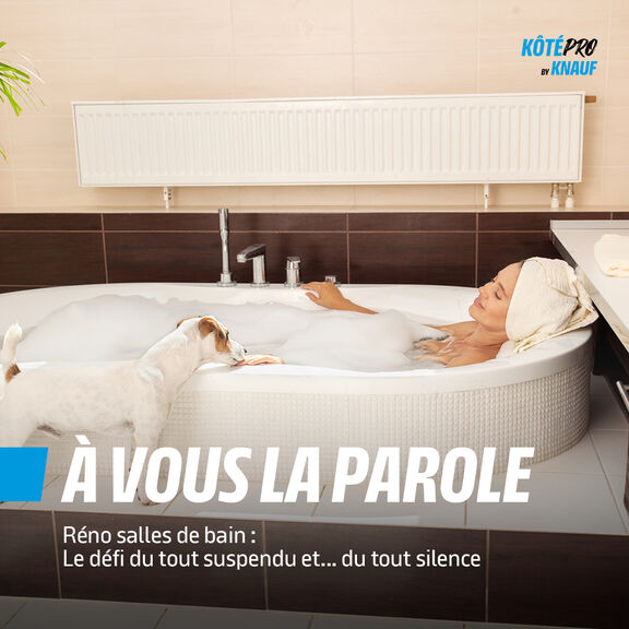 Réno salles de bain : le défi du tout suspendu et... du tout silence