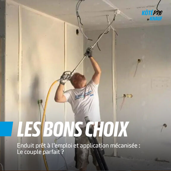 Vignette enduit prêt à l'emploi et application mécanisée