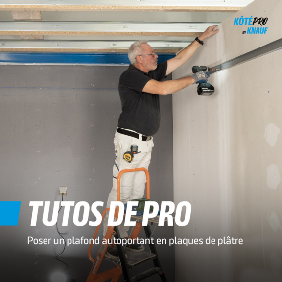 Vignette poser un plafond autoportant