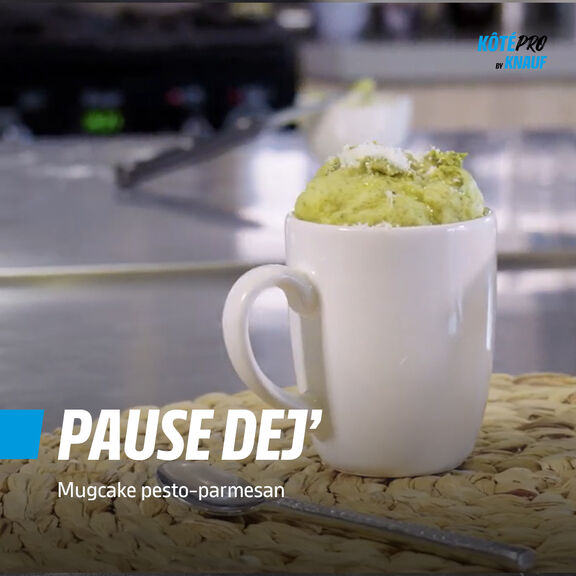 Vignette mugcake pesto parmesan